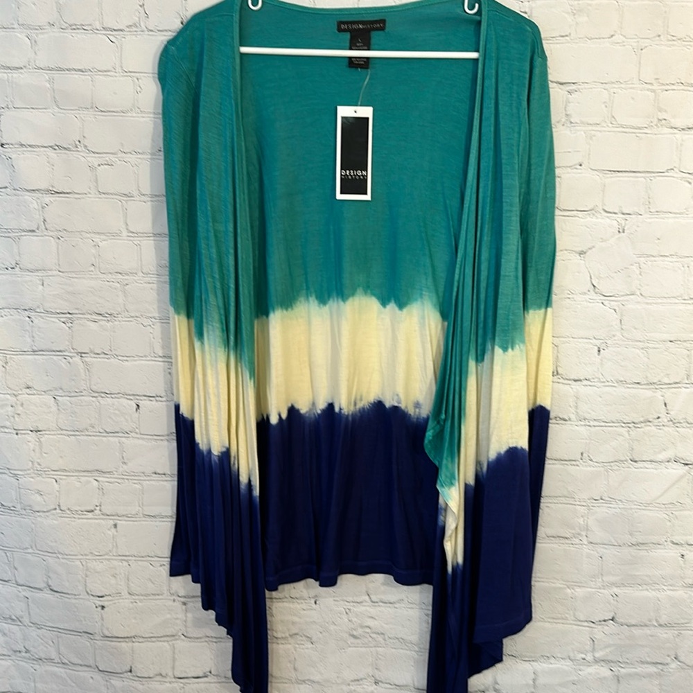 Design History Cabana green combo cardigan